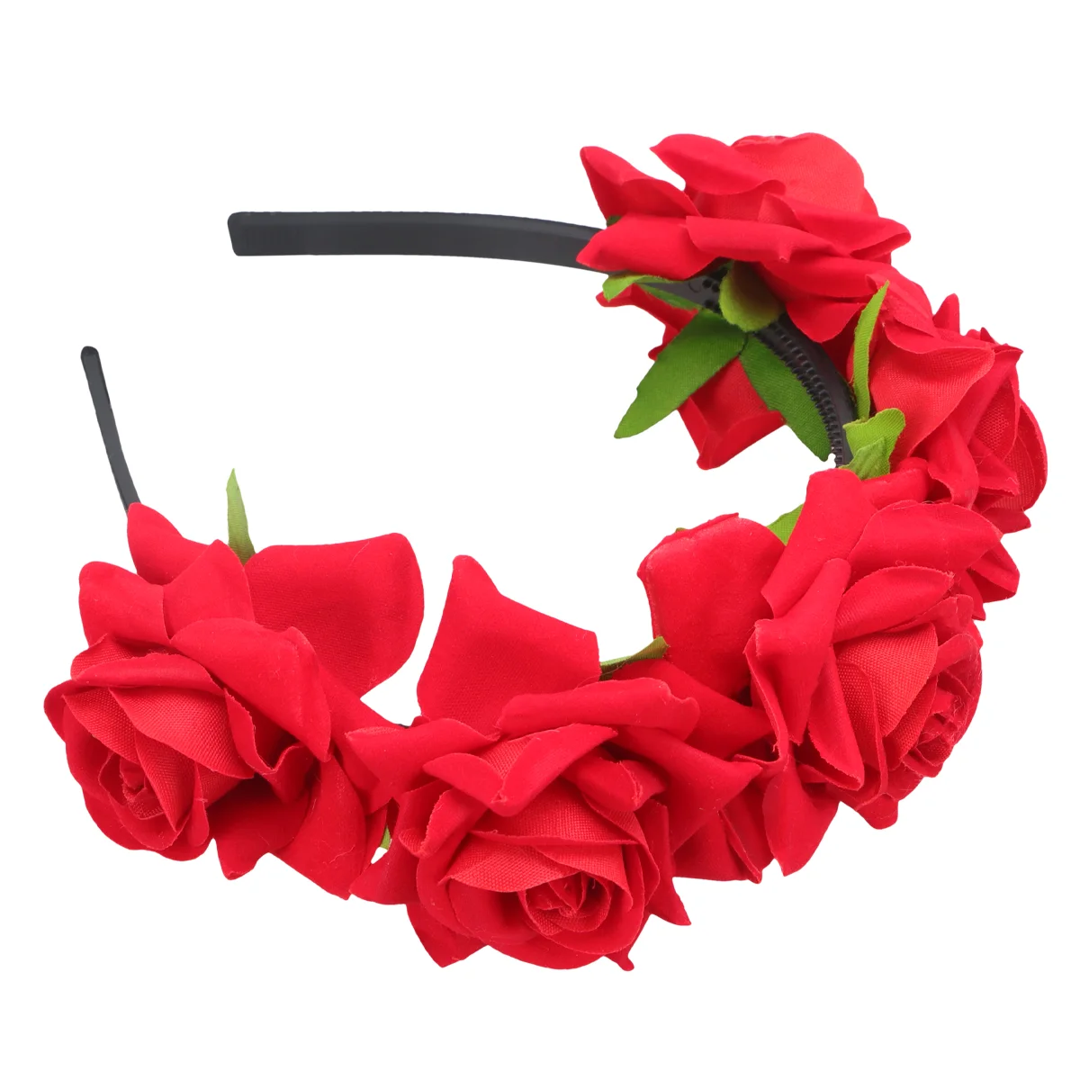 

Wedding Headpiece Bride Rose Flower Headdress Floral Hairbands Turban Headband Bridal Wreath Garland Mexican Women Large