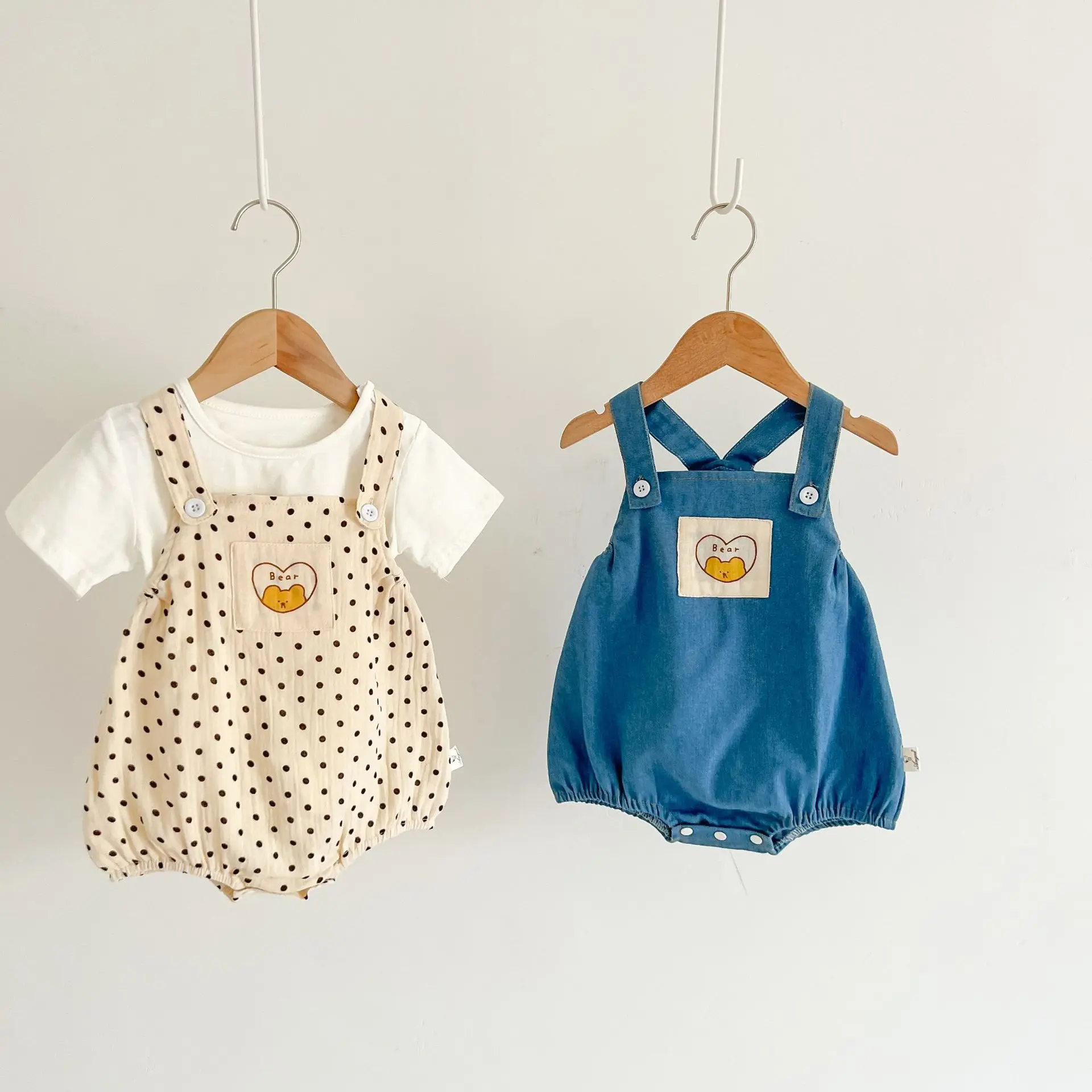 

Denim Newborn Clothes Boys 2023 Summer INS Style New Baby Romper Cute Infant Cool Kids Coveralls Lively Cartoon Jumpsuit Rompers