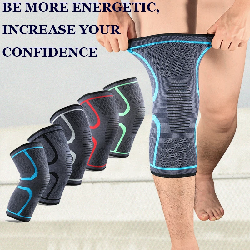 

Elastic Nylon Knee Pads Sport Fitness Running Cycling Fitness Gear Patella Brace Knee Pad Sleeve for Basketball Volleyball