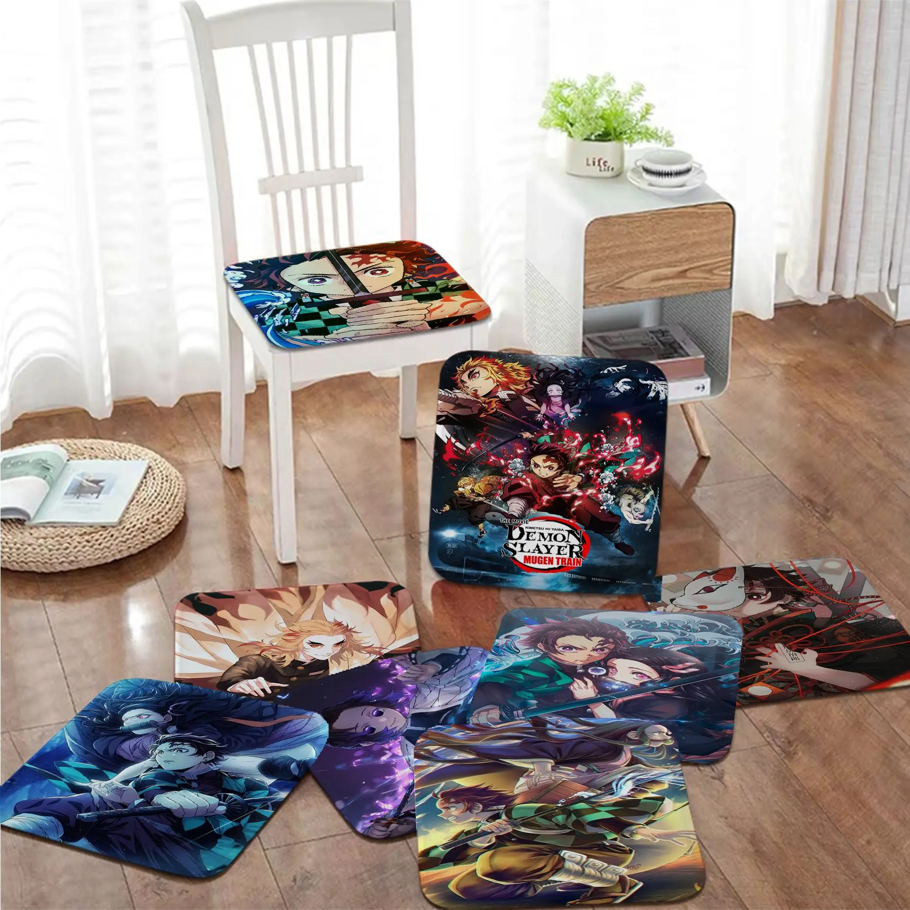 

Demon Slayer Creative Plush Cushion Home Back Cushion Soft Comfortable 50x50cm Sofa Decor Tatami