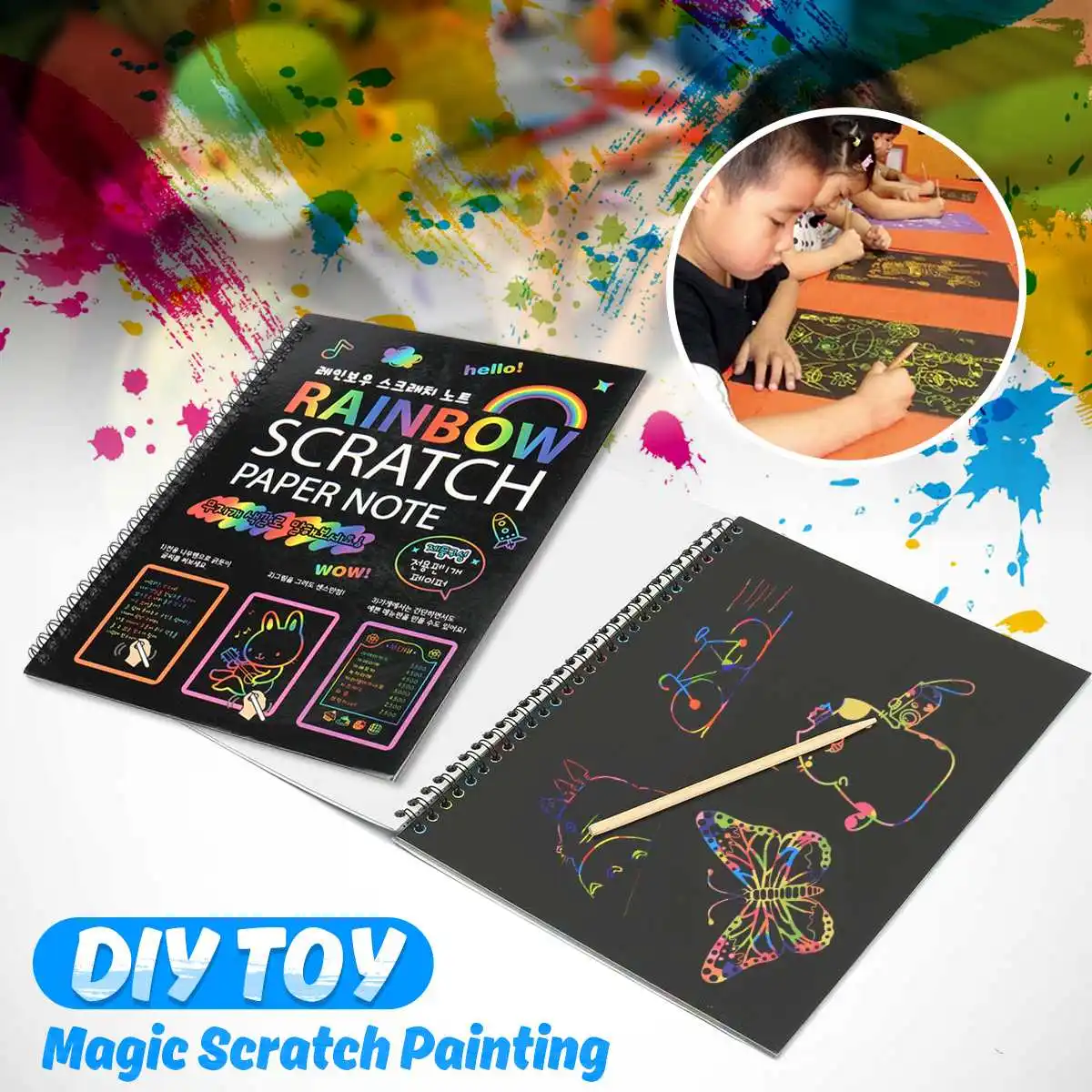 

Игрушки для рисования детские, черного цвета, для обучения Хэллоуина