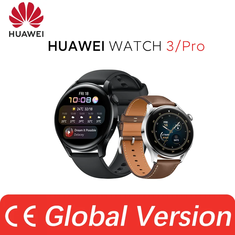 【HEY2022 17000-2000₽】 Часы HUAWEI WATCH 3 eSIM для сотовых вызовов часы контроля состояния