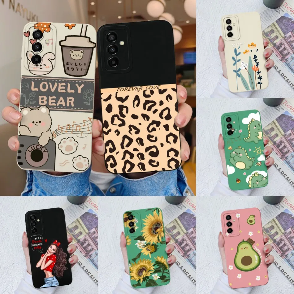 Новый чехол для Samsung Galaxy M02 M02S A02 A02S мультяшный жидкий силиконовый Улучшенный защитный чехол для телефона Samsung A M 02 S Coque