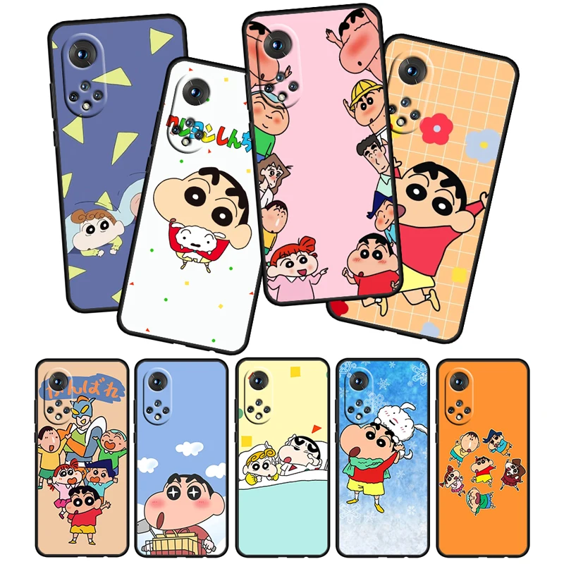 

Cartoon Crayon Shin-chan For Honor 60 50 30 20 Pro Plus 5G Funda Coque Capa Magic3 Play5 5T Soft Silicone Black Phone Case Cover