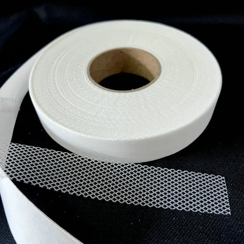 9Meter Hot Melt Adhesive Mesh Tape Double-Sided Release Protector Paper Film Fastener Tape DIY Garment Lining Adhesive Interling