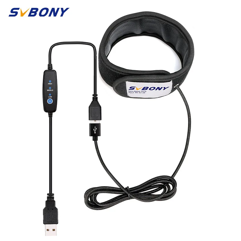 

SVBONY SV172 Lens Heater Defog Uniform Three-speed Adjustment with Temperature Adjustment Bar Suitable for Telescopes and Camera