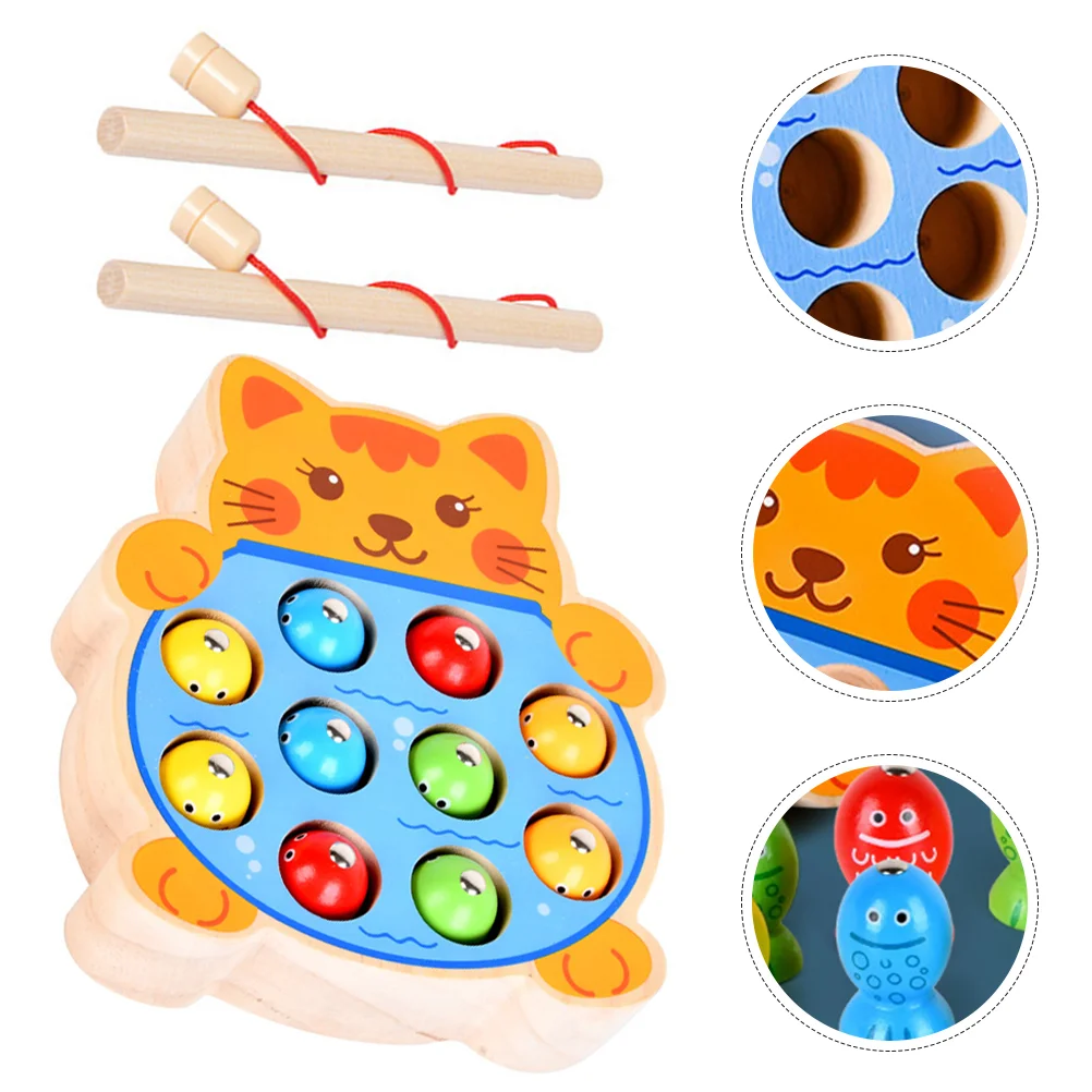 

1 Set Magnetic Fishing Game Toy Interactive Fishing Game Educational Plaything
