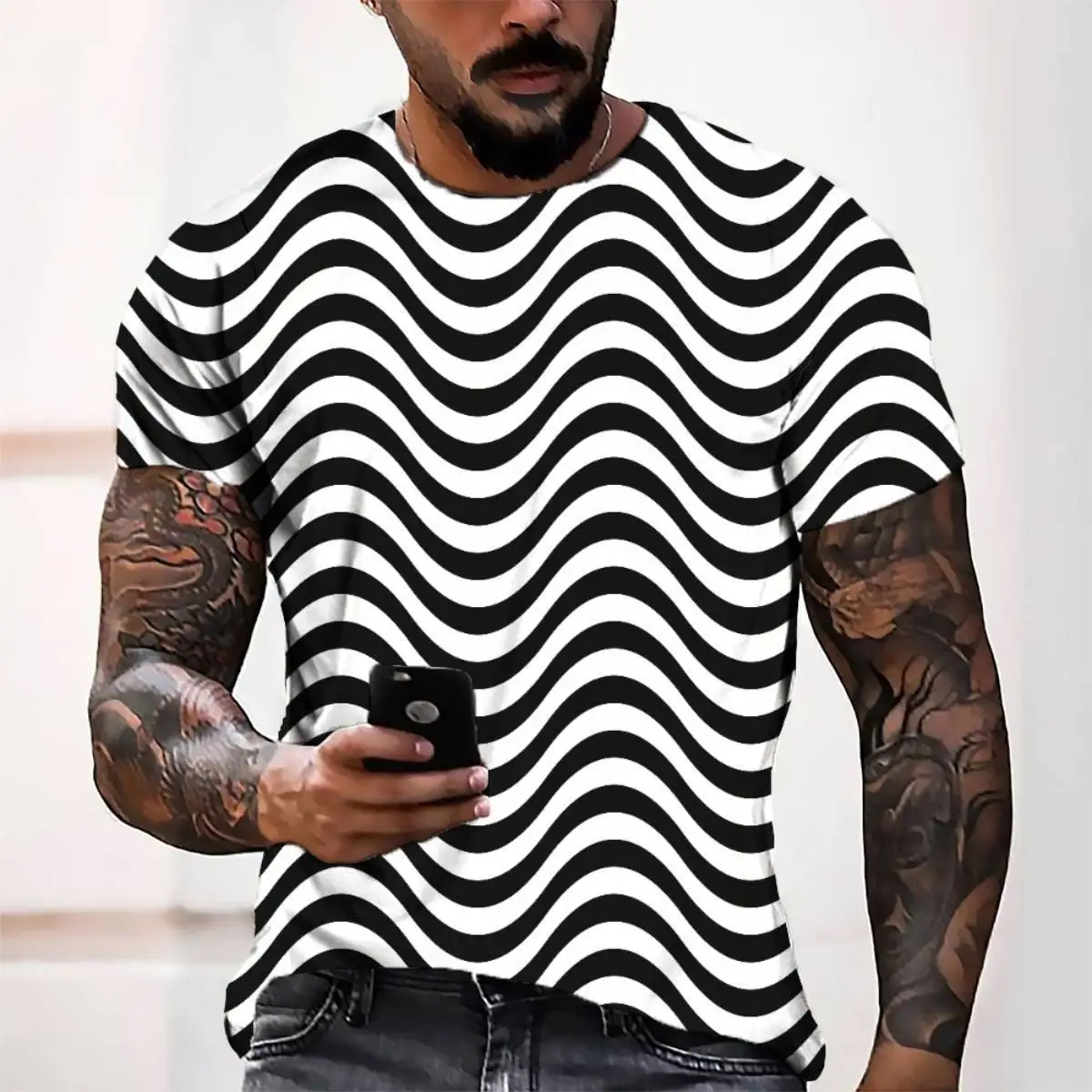 

Men's Summer Short sleeve Print T-shirt Male Sports Running tshirt Fitness Gym t shirt Tee Tops Streetwear Clothes For Men