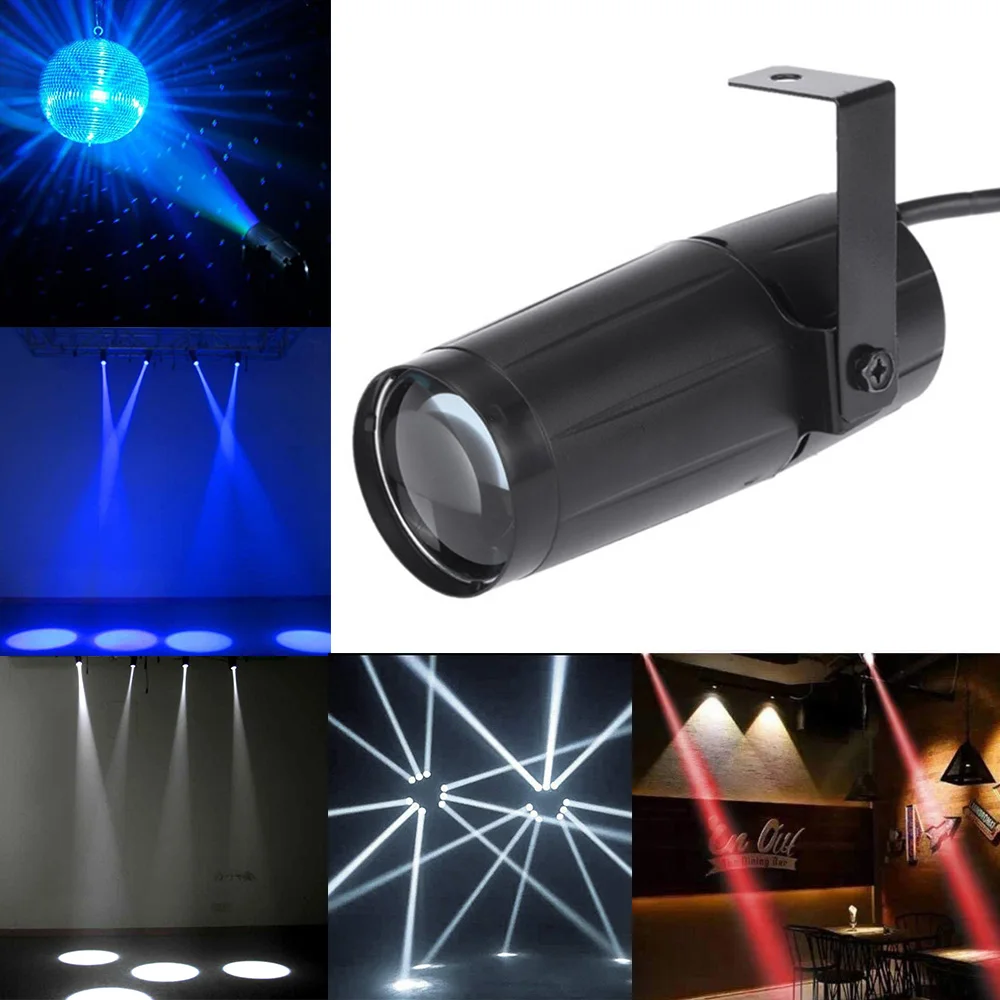 

AC110-220V LED Beam Spotlight with EU/US Plug Stage Lighting DJ Disco Party Light Mini 5W Stage Light for Wedding KTV Home Decor