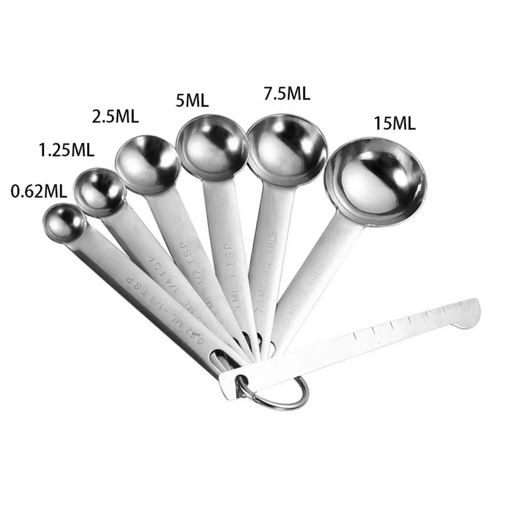 

4/5/7/10Pcs Stainless Steel Measuring Cups And Spoons Set Deluxe Premium Stackable Tablespoons Home Tools Kitchen Accessories