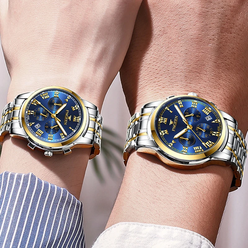 Часы из нержавеющей стали для мужчин роскошные модные кварцевые женские часы