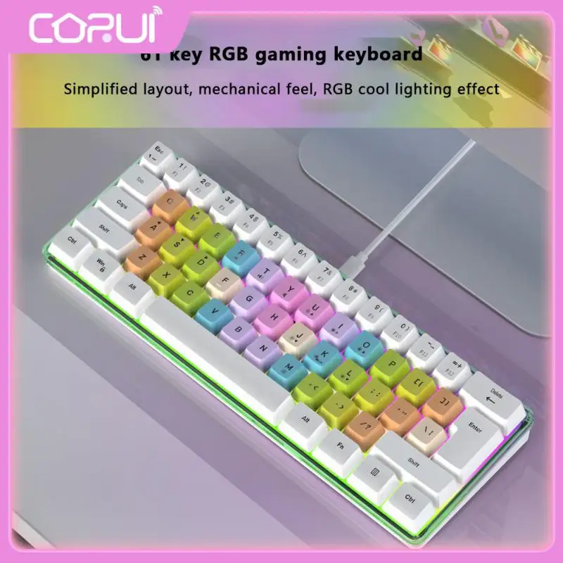 

Palace Pillar Architecture Gaming Keyboard Fashion Color Matching Dazzling Light Effect Color Keyboard Bond Line Separation Abs