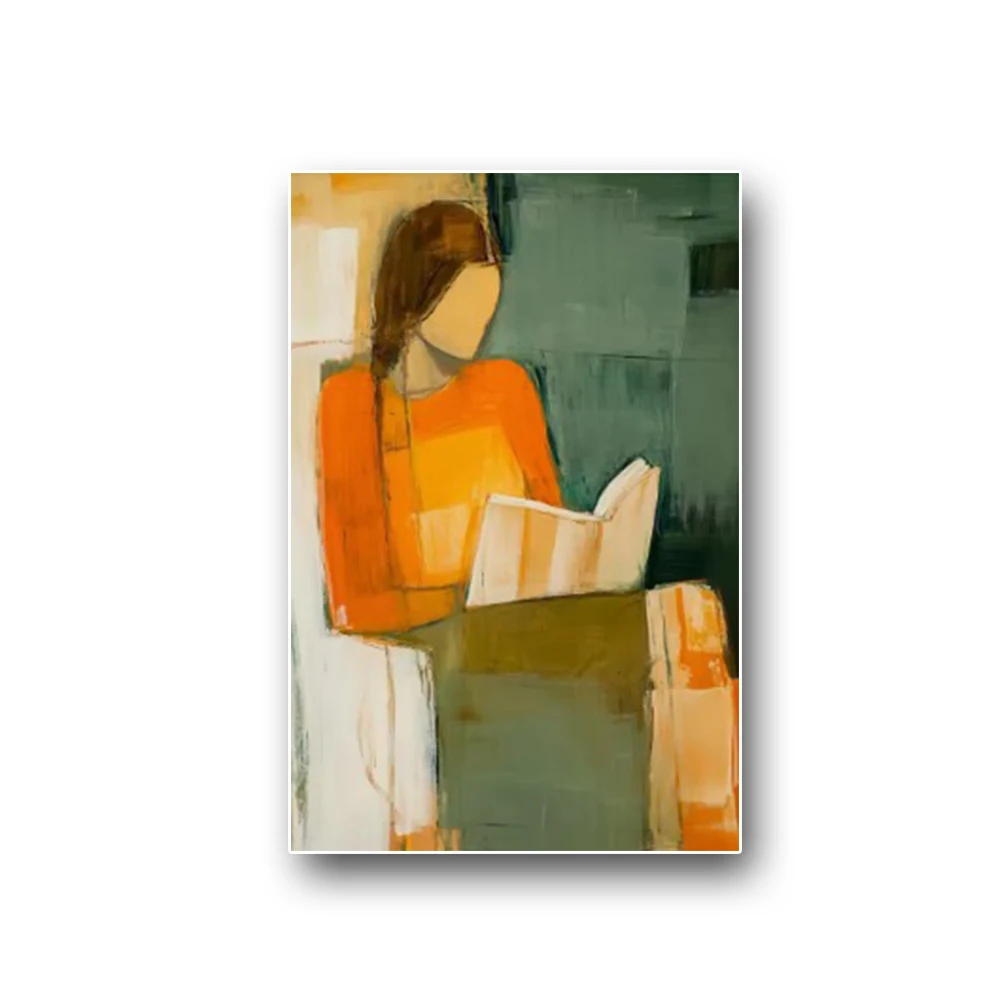 

Современная абстрактная картина маслом на холсте с фигурами людей