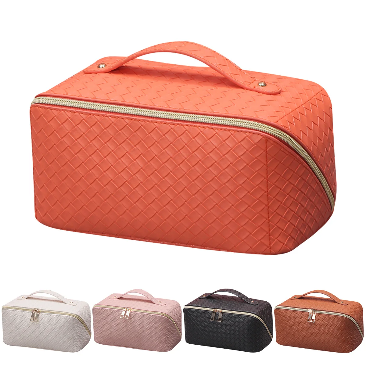 Large Capacity Travel Cosmetic Bag Women PU Leather Portable Makeup Pouch Waterproof Wash bags Multifunctional Toiletry Kit