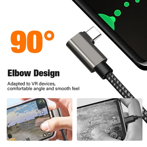 Кабель для очков виртуальной реальности VR USB A to Type C 5M для Oculus Quest 2 Quest2 Link Игровые аксессуары Гарнитура Шлем Игровые Ocukus