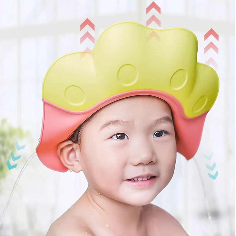 

Baby Shower Cap Waterproof Protective Ear Kids Bath Accessories for Children‘s Head More Than 36 CM A258