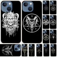 silicone soft coque shell case for iphone 13 12 11 pro x xs max xr 6 6s 7 8 plus mini se 2020 pentagram 666 demonic satanic