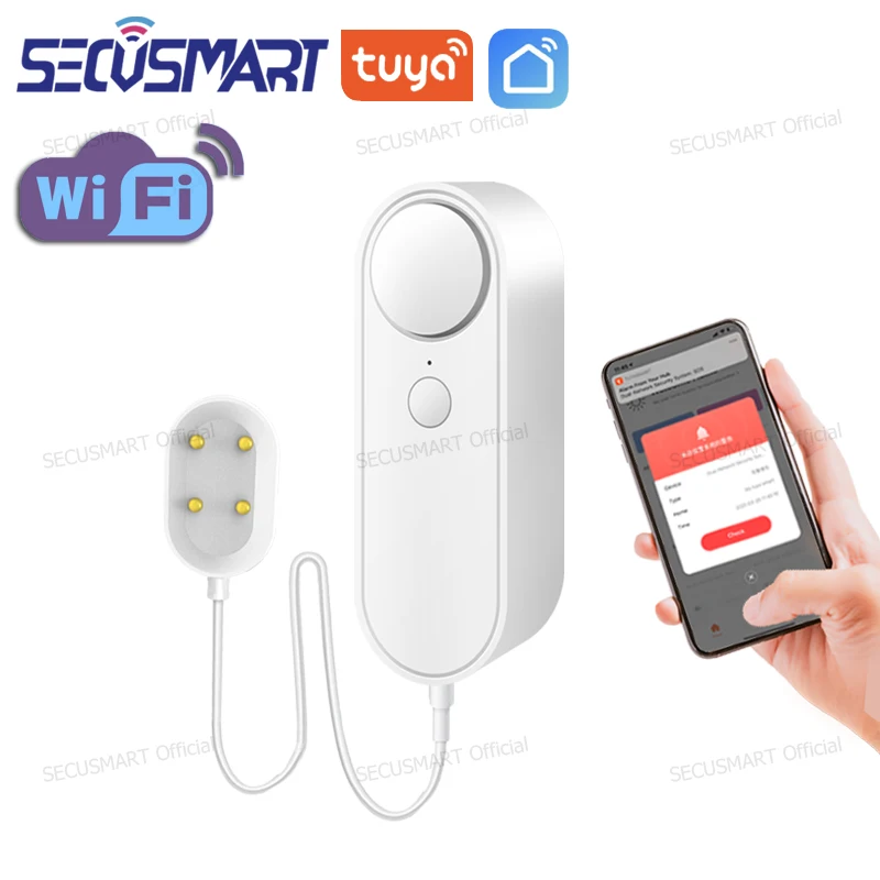 

Смарт-датчик утечки воды Tuya с Wi-Fi и двумя портами