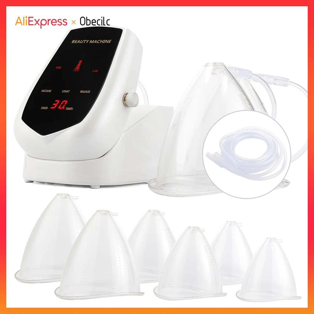 

Vacuum Therapy Breast Massager 6 Cups Breasts Hip Pump Enlarge Machine Body Shaping Massage Painless Body Care Beauty Device