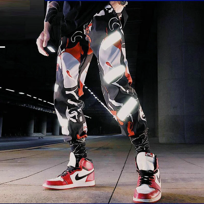 

Джоггеры-карго мужские с блочным карманом, уличная одежда в стиле хип-хоп, брюки-султанки с надписью, повседневные тренировочные штаны, 2021