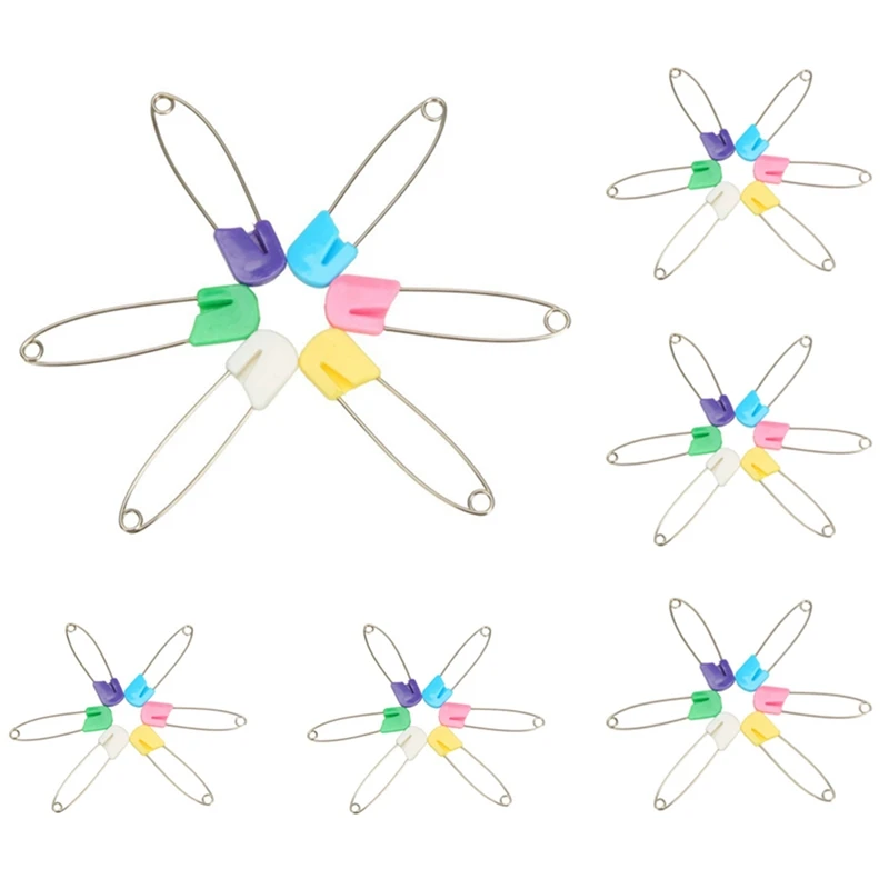 

40 X Size L Clip Brooch For Children Babies Nappy Clothes