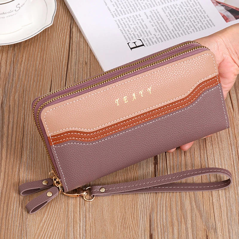 Новые винтажные кошельки на двойной молнии с ремешком запястье Женский