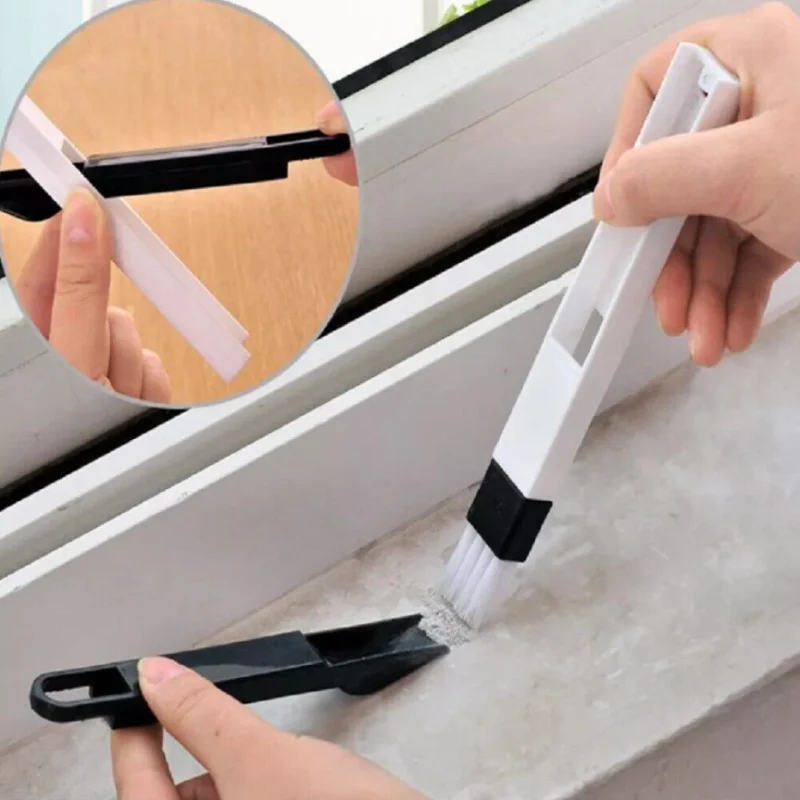 

Window Groove Cleaning Brush Clean Tool Multifunctional Windows Slot Brush Keyboard Nook Cranny Dust Shovel Track Clean Brush