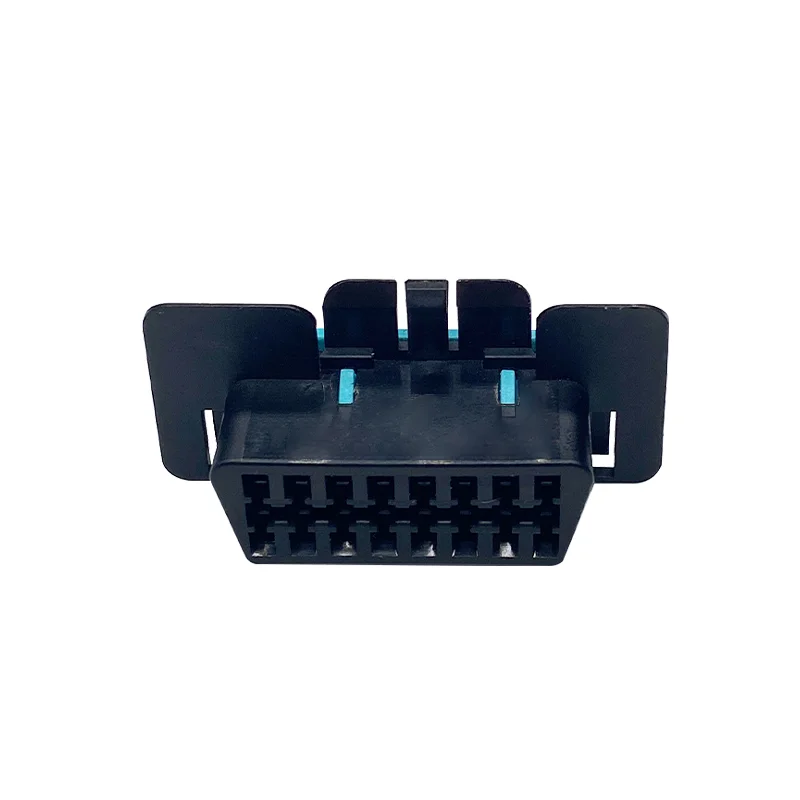 

Car computer interface OBD 16pin female head with blue card universal model with buckle female head with ear rubber core