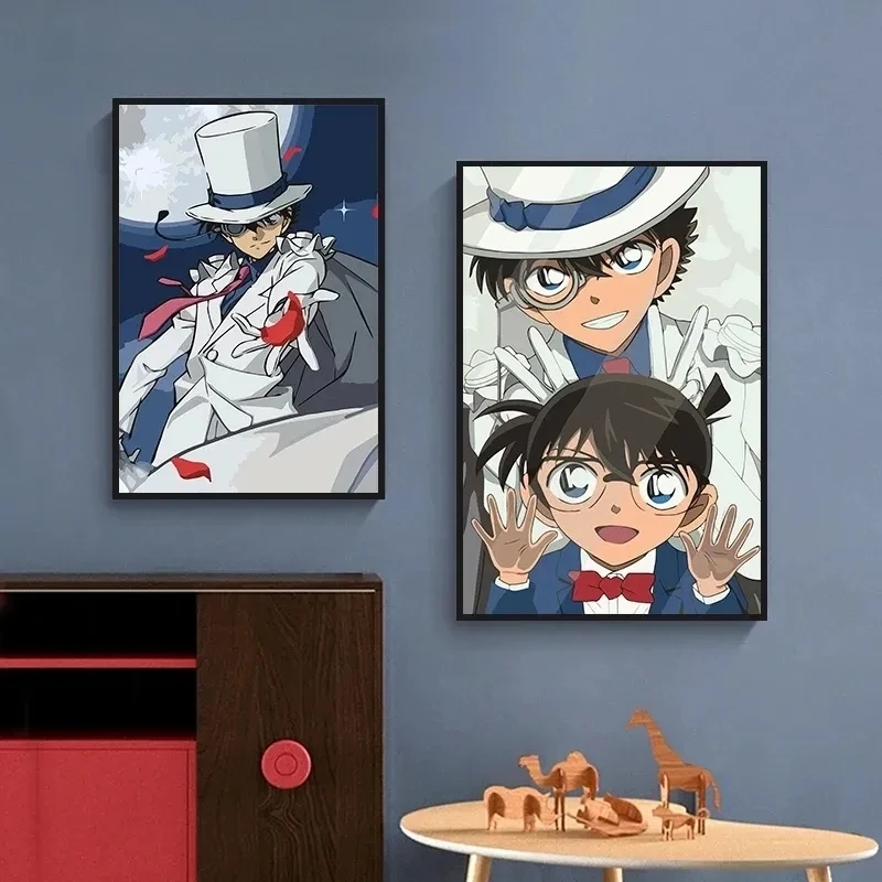 

Japanese Criminal Investigation Crime Anime Famous Detective Conan Family Wall Art Decoration Painting Character Profile Poster