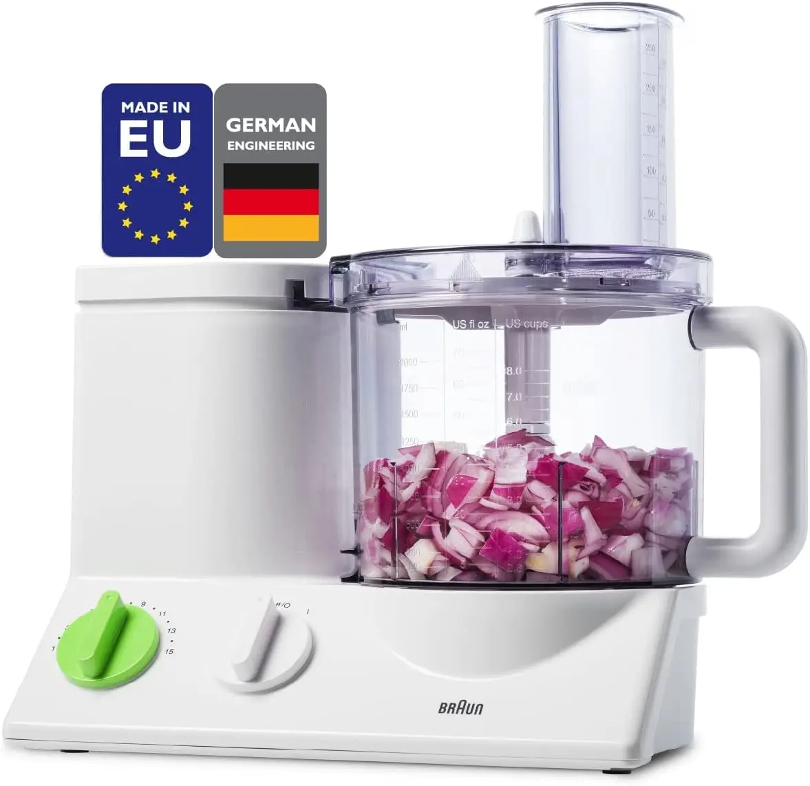 Braun 12 Cup Food Processor Ultra Quiet Powerful motor 7 Att