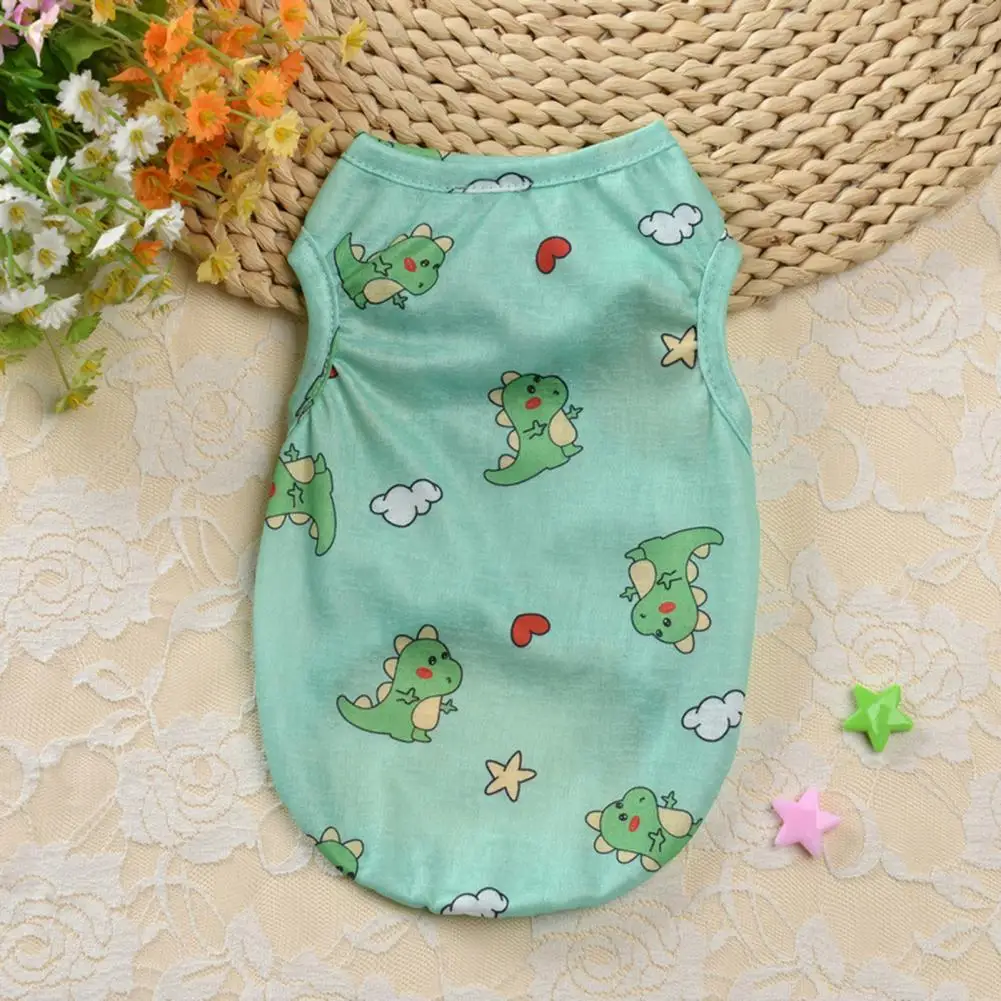 

Accessory Lovely Small Dog Ice-silk T Shirt Exquisite Dog Shirt Breathable for Walking