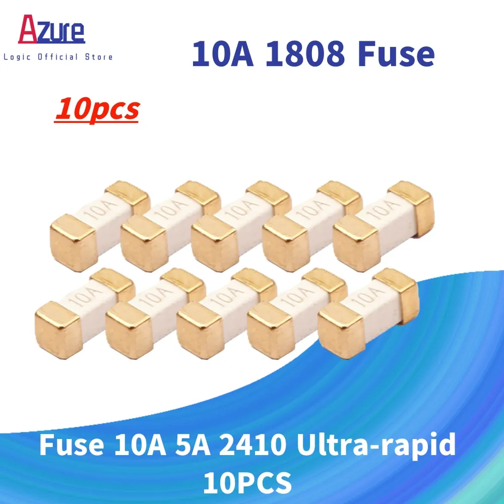 

10PCS 125V 10A 1808 Fuse 0.5A 0.75A 1A 2A 3A 4A 5A 6.3A 8A 10A 12A 15A Fast Acting SMD Fast Blow Fuse 0451 Ultra-rapid Fuses