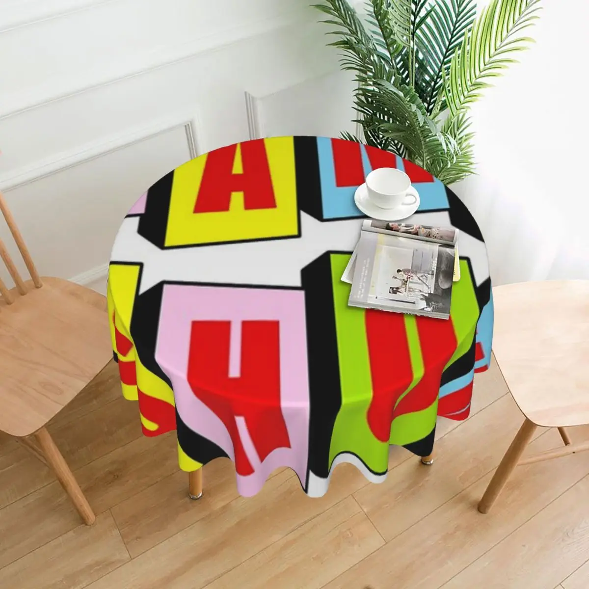 

Game Show Tablecloth 60in Round 152cm Waterproof Protecting Table Great Gift