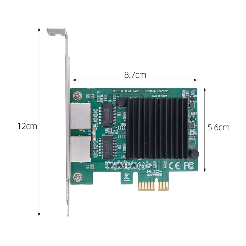 Сетевая карта E1G42ET RTL8111F с 2 портами RJ45 на PCI Express X1, чип 1 Гбитс, гигабитные Ethernet LAN-карты, сетевой адаптер для настольного ПК (art.: 3920c6ca4ddbb) - 3920c6ca4ddbb