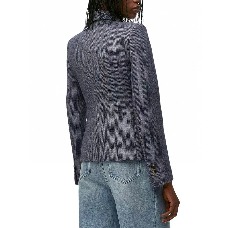 wa marynarka damska высококачественный шерстяной пиджак модный универсальный осень