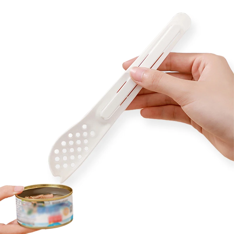 

4 in 1 Function Pet Can Spoon Wet and Dry Use Cat Dog Canned Bottle Opener Stirring Draining Thicken Durable Scoop Pet Tableware