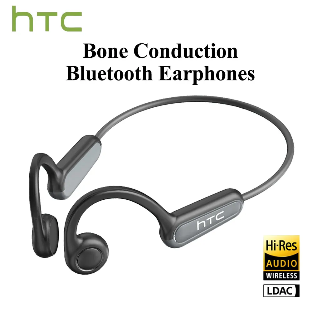 Фото Наушники HTC NE66 с костной проводимостью и Bluetooth, наушники с AI-переводом, легкие, стабильное соединение для бега и велоспорта. №1