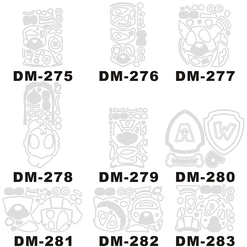 2022 новые металлические Вырубные штампы с изображением животных полицейских