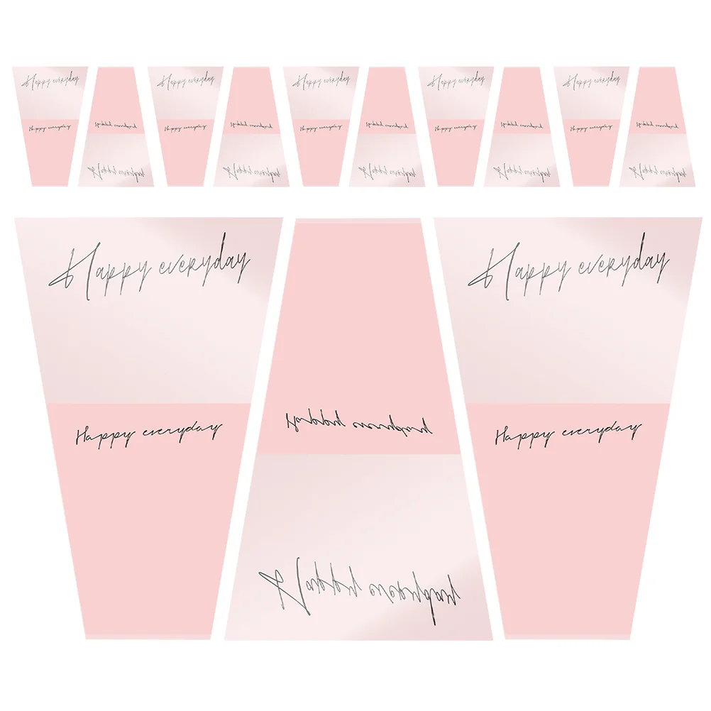 

20 Pcs Flower Packaging Bag Bouquet Holder Plastic Bags Roses Packing Paper Sleeve Wrap Material