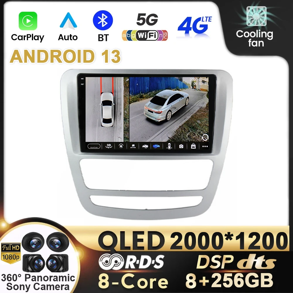 

Car Radio Android 13 For JAC T6 T8 2015 2016 2018 2022 2021 QLED DVD Player Headunit GPS Navigation Stereo Tape Recorder 4G WIFI