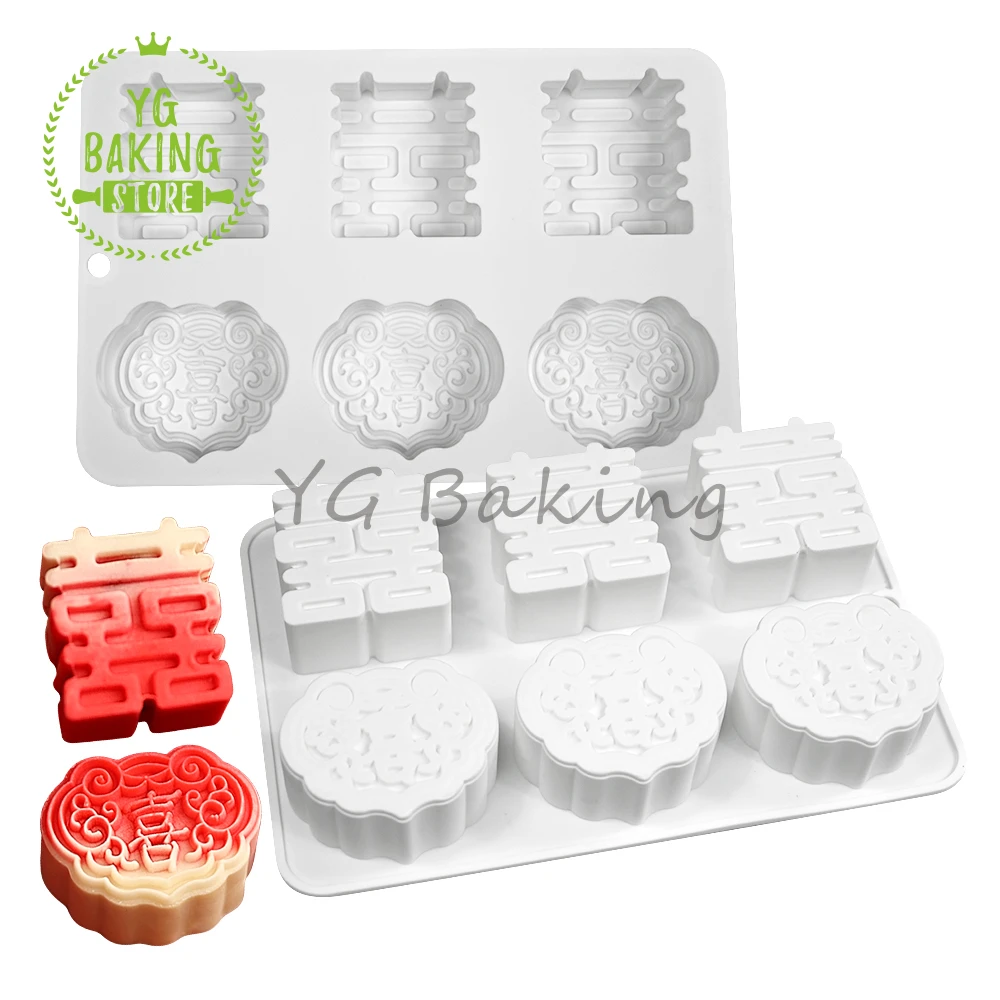 Силиконовая форма для Мусса Dorica в китайском стиле 6 полостей модель 3D рукоделия