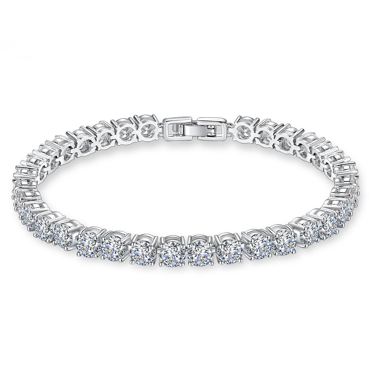 

TKJ Elegant Delicate Tennis Bracelet Copper Set Cubic Zirconia Jewelry Gift for Valentine's Day