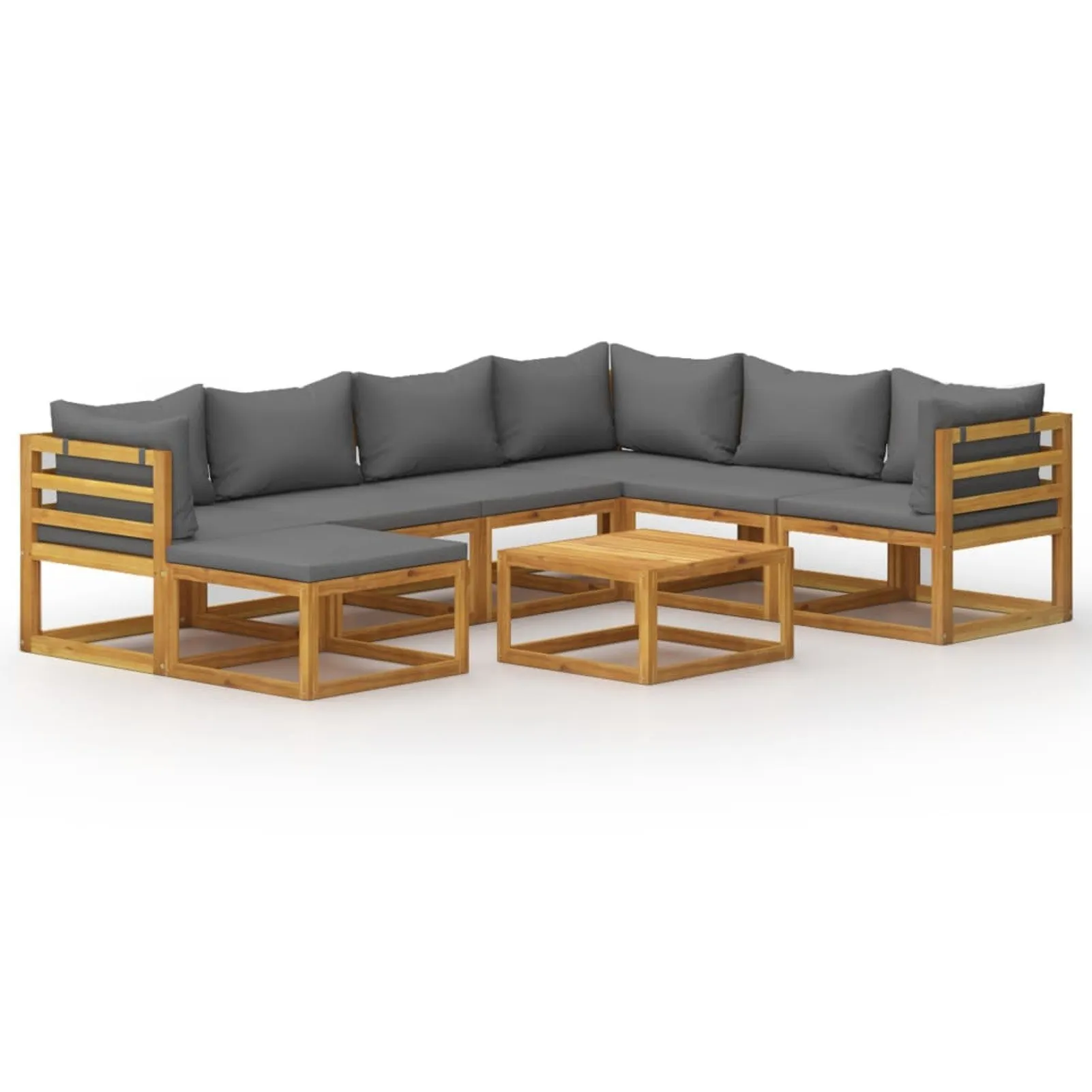 

8 Piece Garden Lounge Set with Cushion Solid Acacia Wood