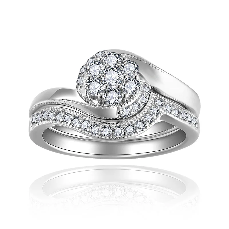 M-JAJA Роскошные кольца для женщин стерлинговое серебро S925 обручальное кольцо D VVS1