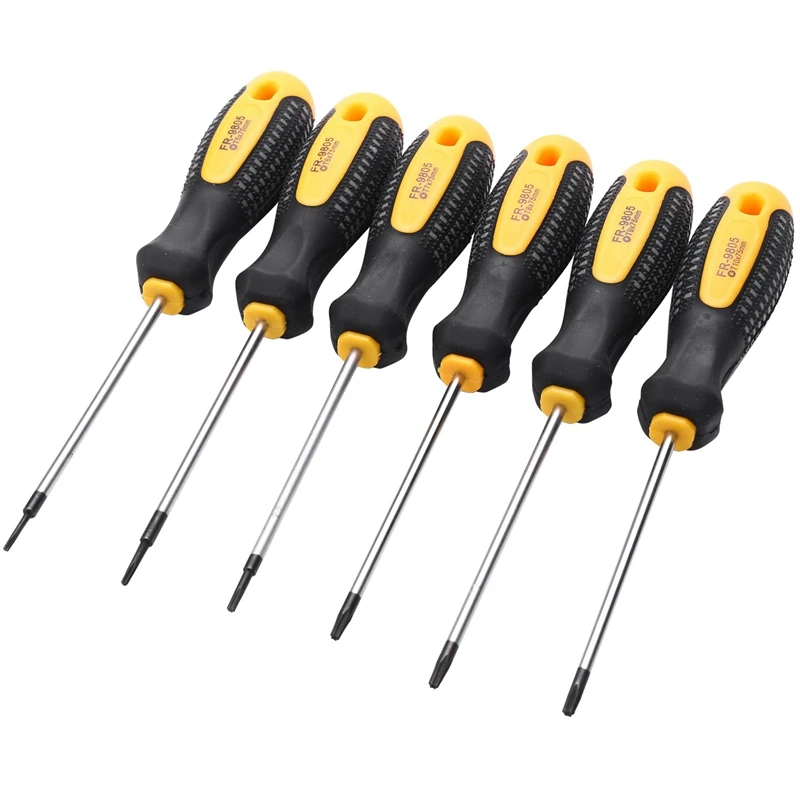 

2Set Cr-V Torx Screwdriver Set With Hole Magnetic T5-T10 Screw Driver Set Kit For Telephone Repair Hand Tool Set