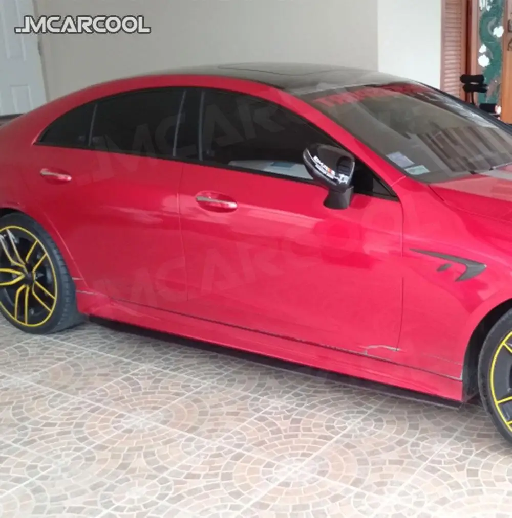 Боковые юбки из углеродного волокна для Mercedes Benz CLS Class W257 CLS260 300 350 450 CLS53 AMG 2019 и выше