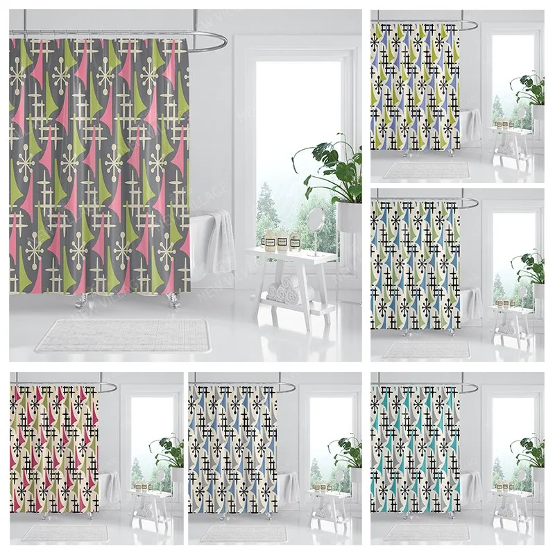 

Водонепроницаемые тканевые занавески для душа, занавески для ванной комнаты, занавески для ванной комнаты для душа 180x200 240*200, абстрактные де...