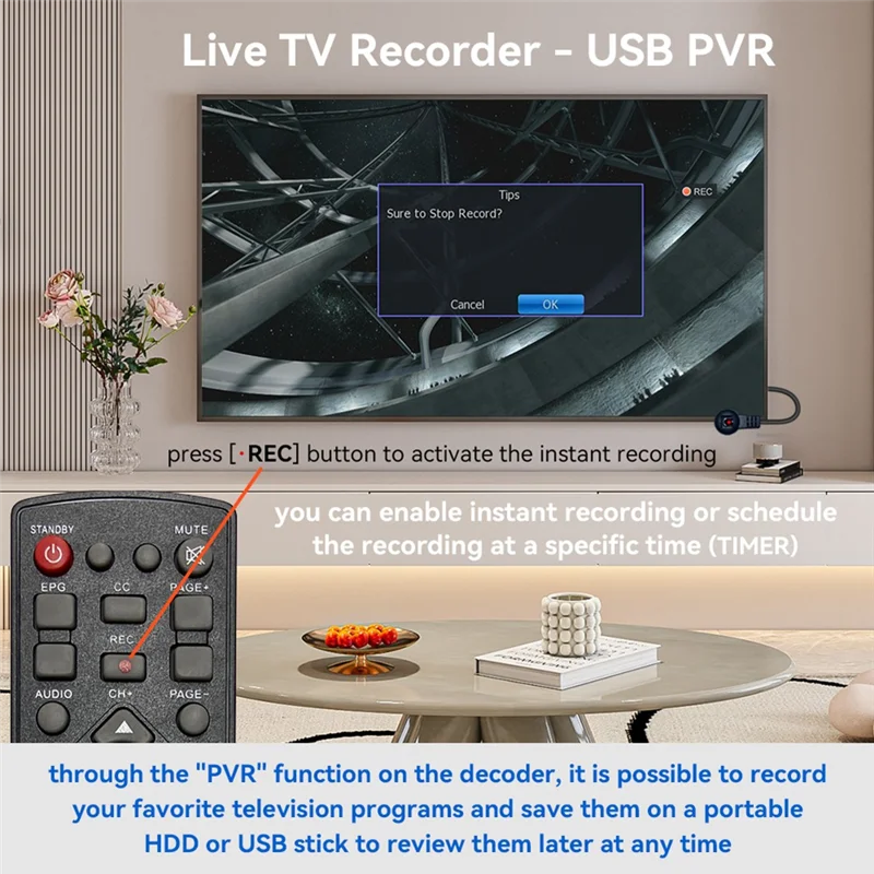 A73E-DVB-T2 Цифровой наземный ТВ-декодер Full HD с функцией декодирования EPG H. 265HEVC, адаптер питания европейского стандарта, телеприставка EU P (art.: 3920d0cdc07f6) - 3920d0cdc07f6