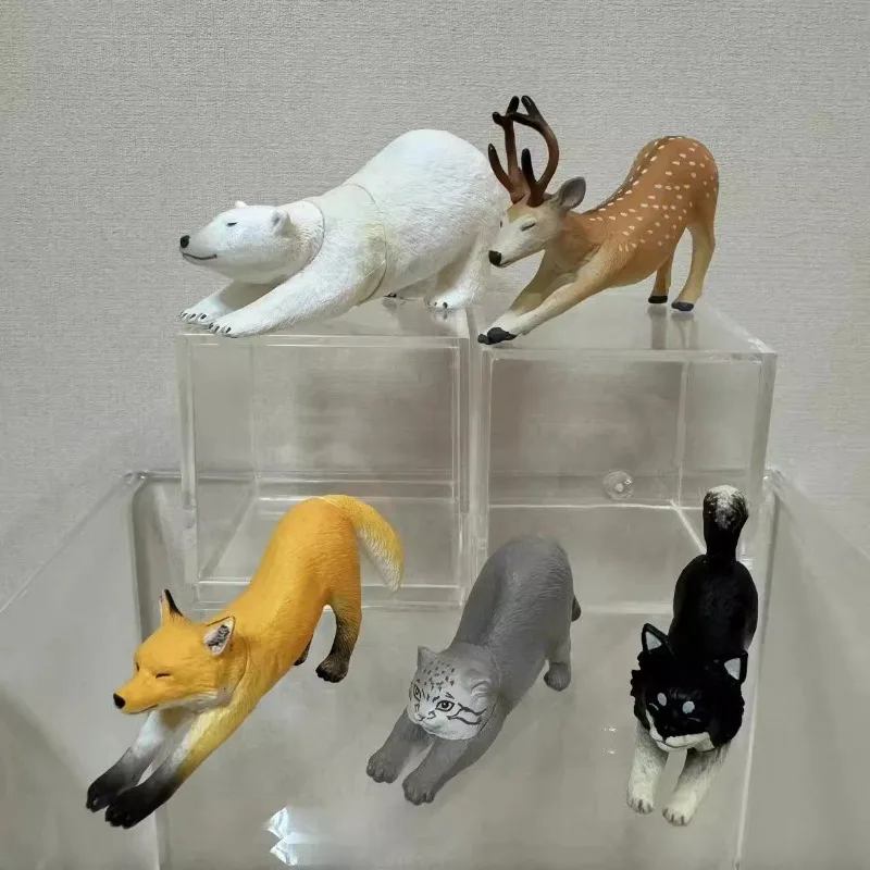 Креативные игрушки с животными Gashapon слон коза мама панда волк собака олень белый