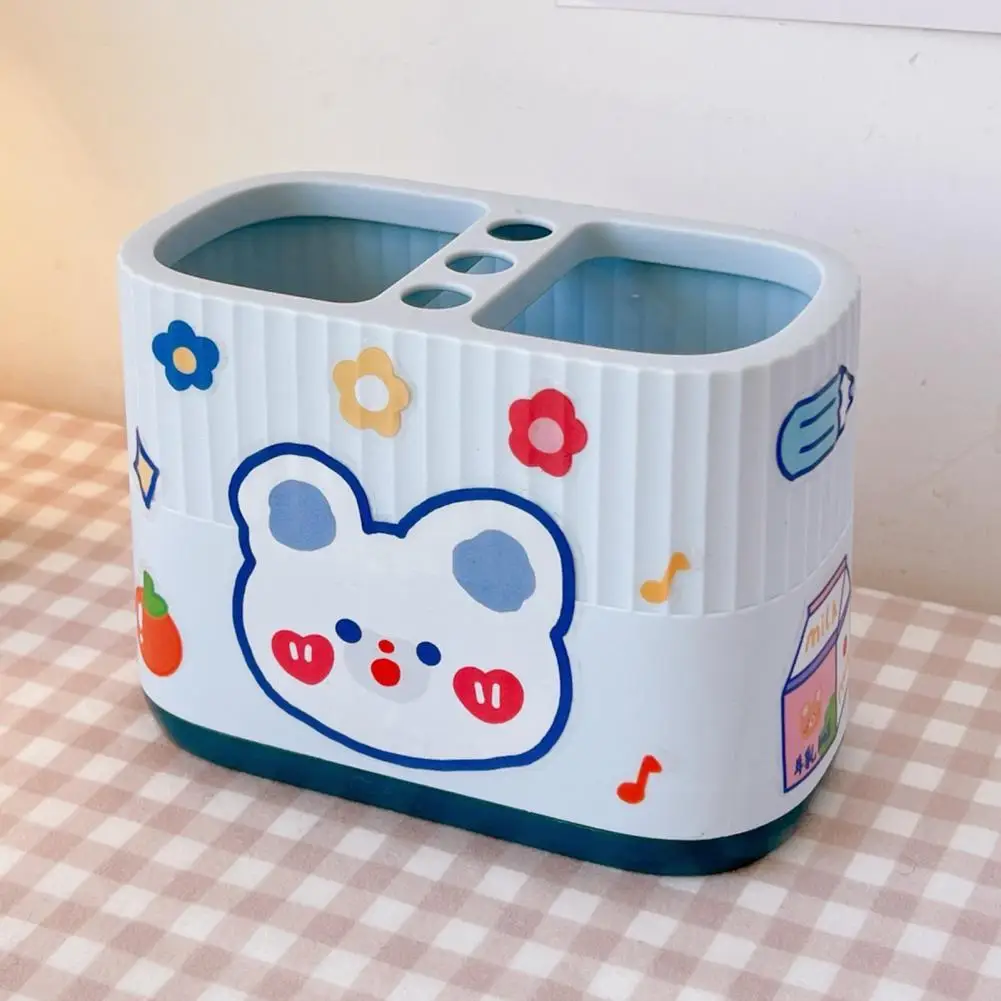 

Отличный многофункциональный держатель для кистей для макияжа, пластиковый органайзер для ручек, вместительные школьные принадлежности, 2 ...